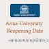 Anna University Reopening date for 1st First year 1st sem Academic Schedule - 2014 batch