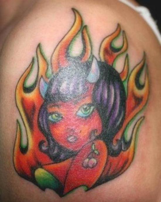 Tattoo Girl Cute but Scary Tattoo Girl Cute but Scary