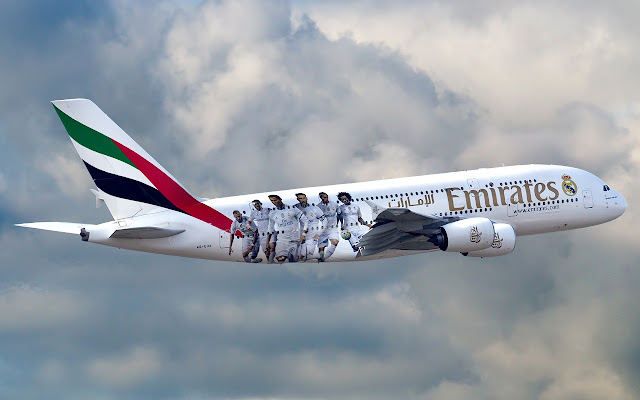 Airbus A380-800 of Emirates Real Madrid