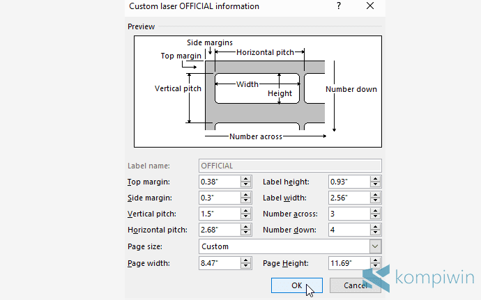 Cara Membuat Label Nama Buku/Undangan di Microsoft Word 