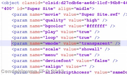 Modifikasi Embedding Flash SWF