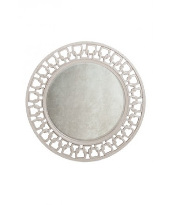 Carved Chain Circle Mirror