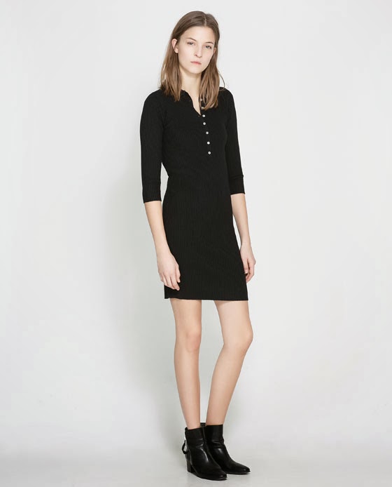 Moda: ZARA DRESSES FOR WOMEN 2014 - POLO NECK DRESS