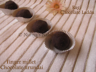 Ragi Chocolate Laddu | Finger millet Chocolate urundai