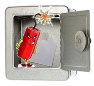 cassaforte con candelotto