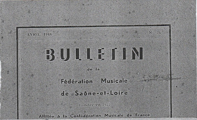 Bulletin de la Fédération Musicale de Saône-et-Loire, n° 24 d’avril 1948 (fonds musée-collection Berlioz) 