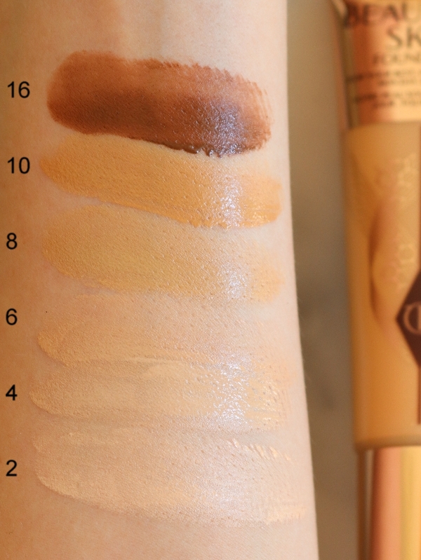 Charlotte Tilbury Beautiful Skin Foundation Swatches