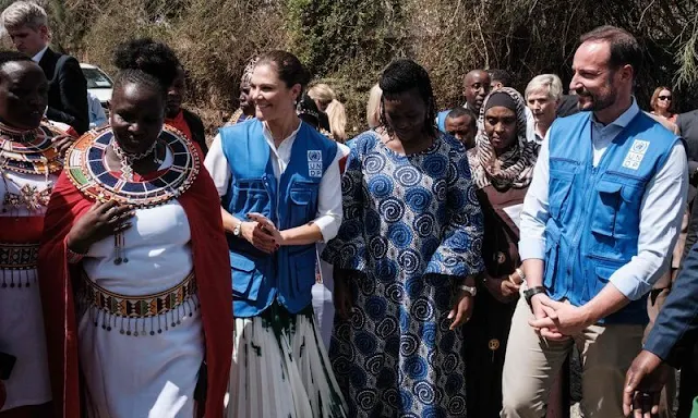 Crown Princess Victoria wore a new pleated skirt by H&M Studio Collection. Kitengela traditional Massai outfits