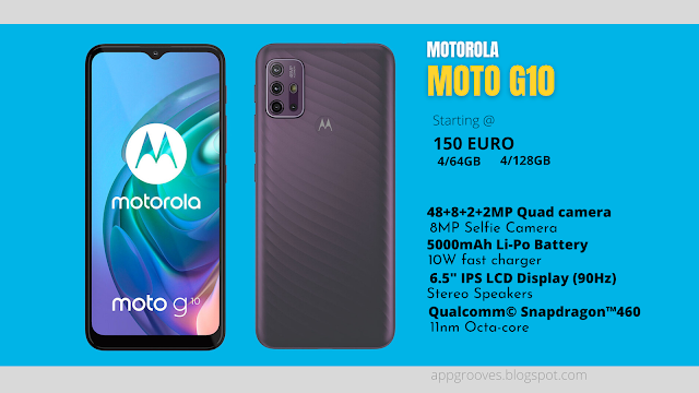 Motorola Moto G10 Full Phone Specification with All Variants & Price