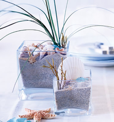 Coren Moore Real Weddings Simple Beachy Centerpiece Ideas