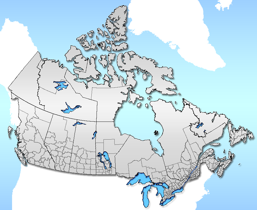 map of canada blank