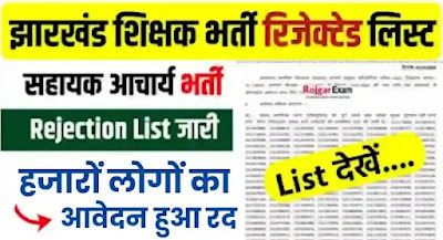 JSSC Primary Teacher New Rejection List 2024