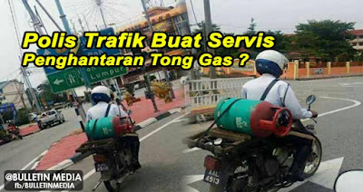 Kisah Sebenar, Polis Trafik Dikatakan Sudah Menyediakan Servis Penghantaran Gas Ke Rumah