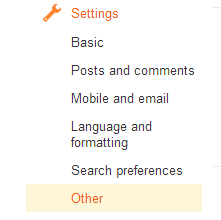 Blogger Settings