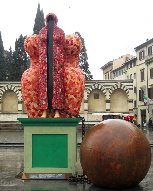 Maestà tradita by Gaetano Pesce, Piazza Santa Maria Novella, Florence