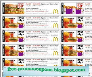 Free Printable Mcdonalds Coupons