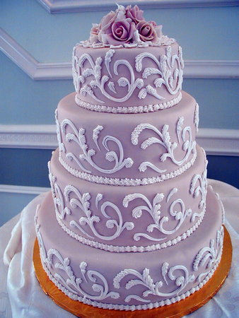 purple wedding cake images