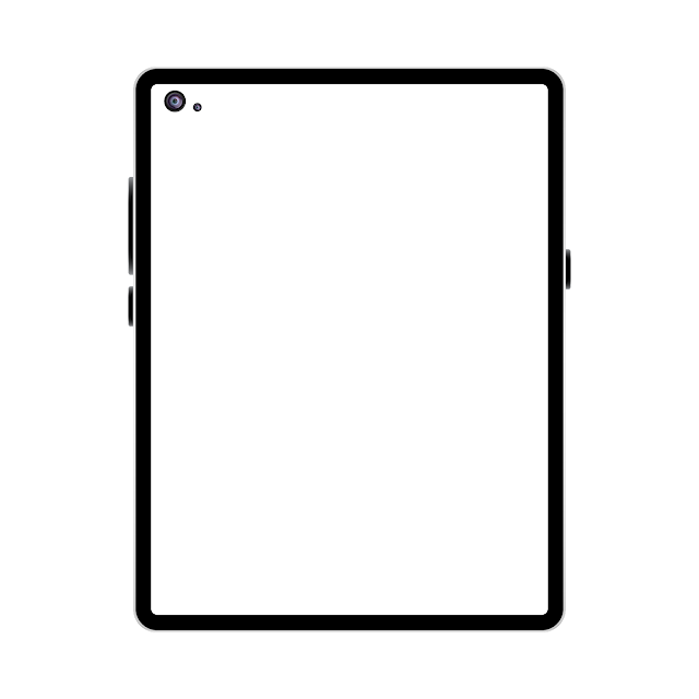Tablet Vector With Black Screen Free Download