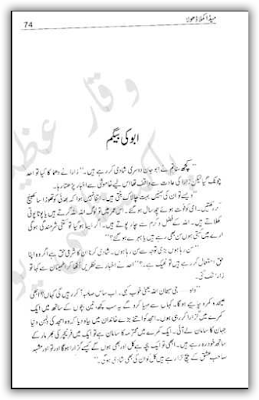 Abu ki begum by Memona Khursheed pdf.
