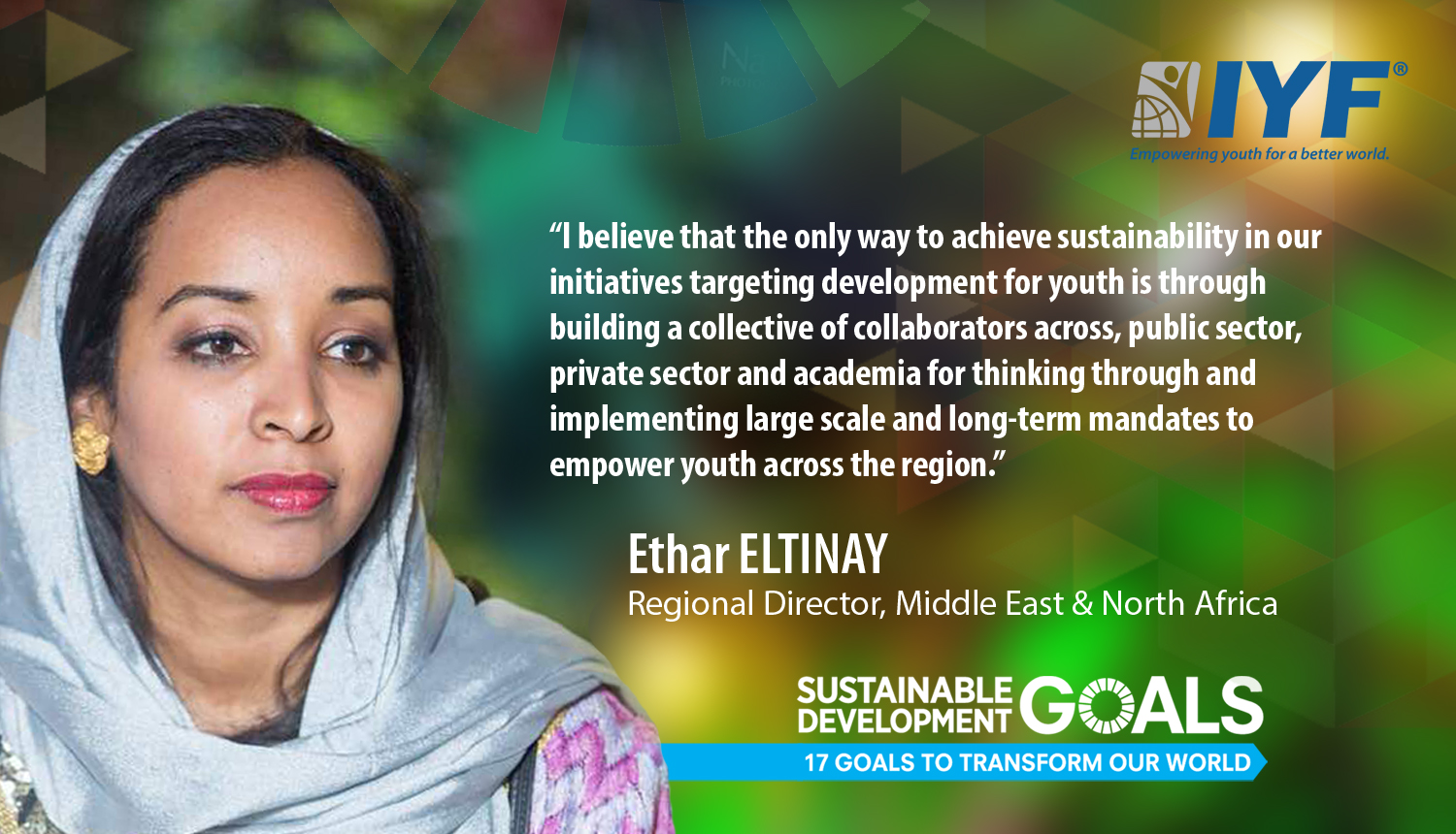 Ethar ELTINAY, Regional Director IYF Middle East & North Africa 