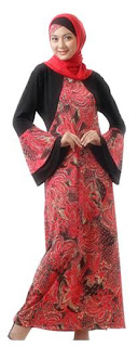 model baju batik wanita muslim