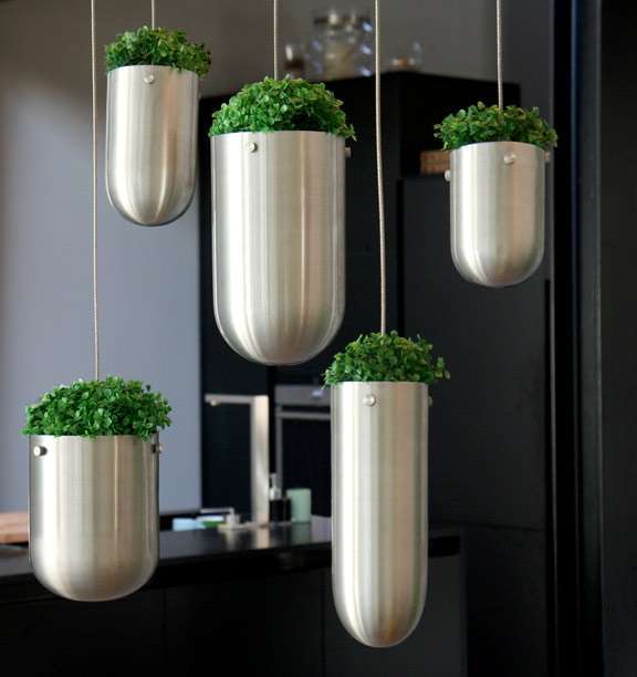 Simple hanging garden with pots