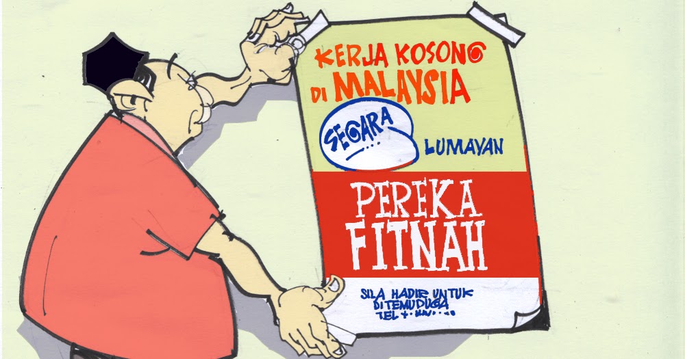  Kartun  Rossem Kerja  kosong di  Malaysia Pereka fitnah 