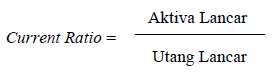 Formula Current Ratio