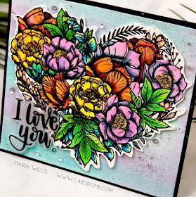 #cardbomb, #mariawillis, #simonsaysstamp, #watercolor, #stamp, #ink, #paper, #papercraft, #craft, #iloveyou, #copicmarkers, #flower, #heart, #handmade, #art, #diy, #color, #cardmaker, #cardmaking, 