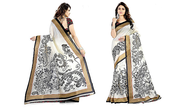 Alka Fashion Women's Cotton Silk Saree With Blouse Piece (Afs272_White)