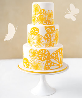 Wedding Cakes with Yellow Details