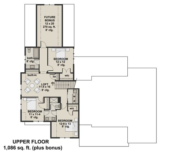 แปลนบ้าน 4 ห้องนอนสไตล์อเมิรกัน