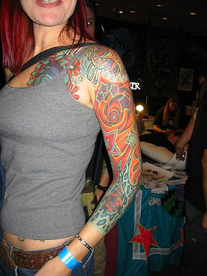 Sleeve tattoo with stars for women