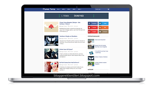 Ücretsiz Blogger İTunes Teması