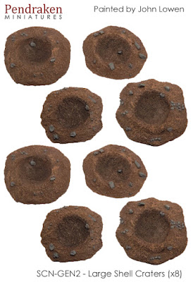 SCN-GEN2    Shell craters x 8, sizes range from 40mm-55mmm