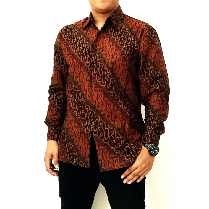  Contoh  Model  Baju Batik 2019 Kemeja  Batik Kombinasi  Pria 