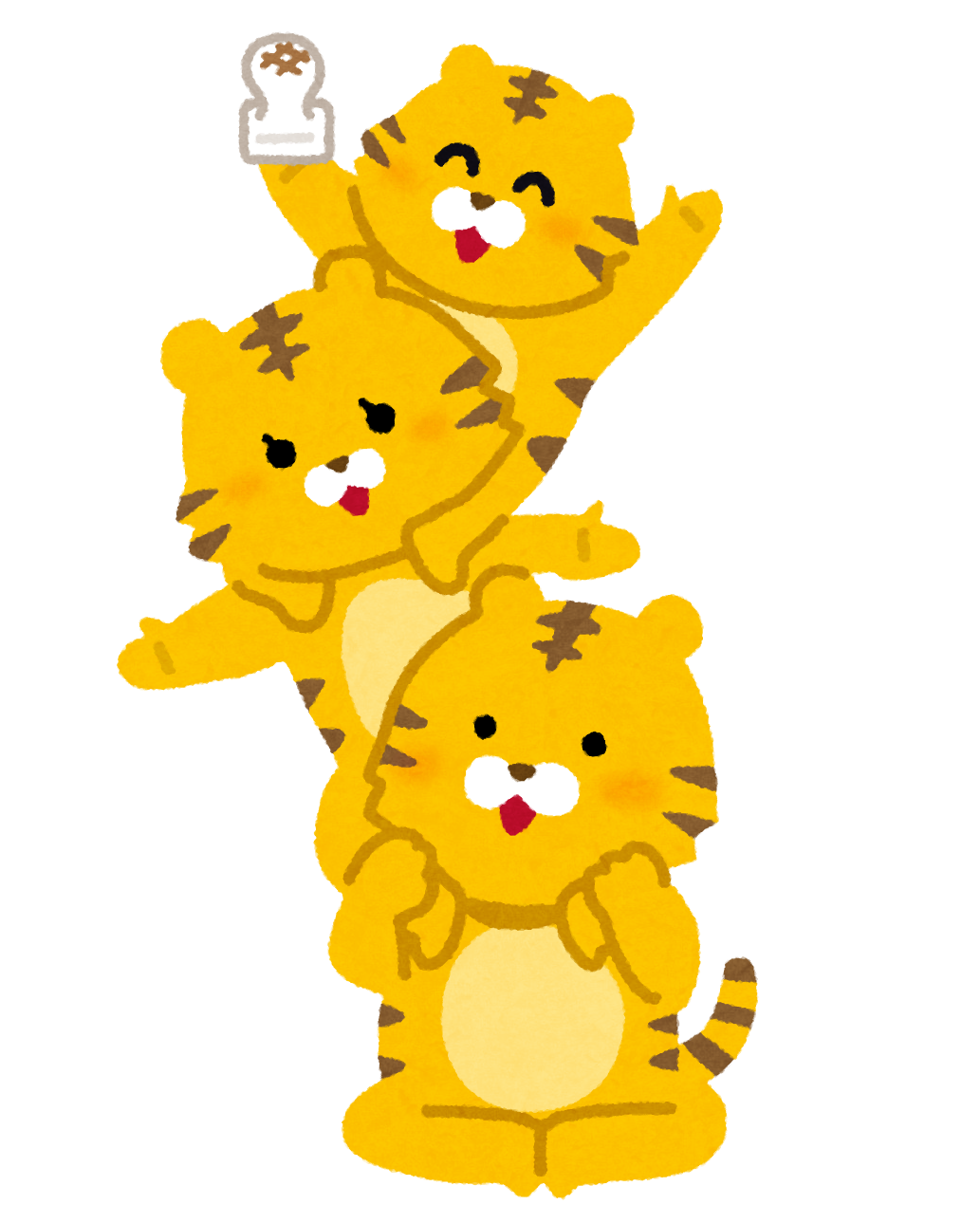 肩車をする虎の家族のイラスト 寅年 かわいいフリー素材集 いらすとや 肩車をする虎の家族のイラスト 寅年 かわいいフリー素材集 いらすとや