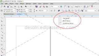 Mengenal Fungsi Ruler di program desain grafis coreldraw