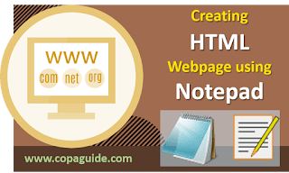 Creating HTML webpage using Notepad