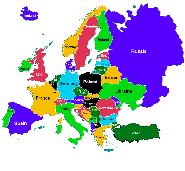 Map Of Europe Countries And Capitals. hot Europe Countries Map Quiz