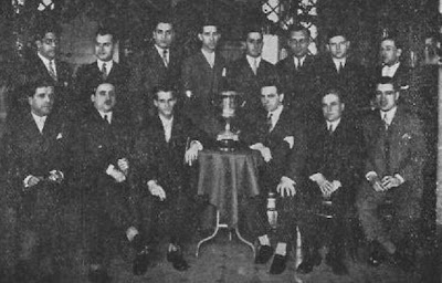 Equipo del Club Ajedrez Ruy López-Tívoli de Barcelona en 1930