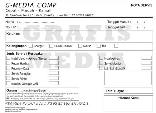 20+ Contoh Dan Ukuran Nota Bukti Pembayaran - GRAFIS - MEDIA