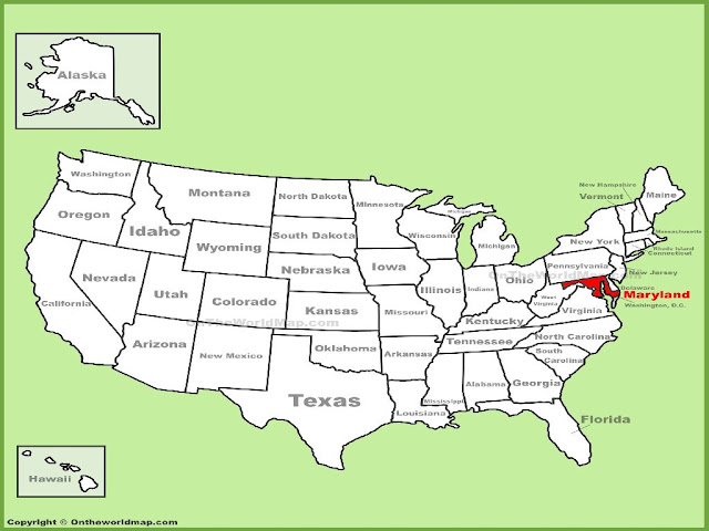 Where Is Maryland On The Map Of The United States