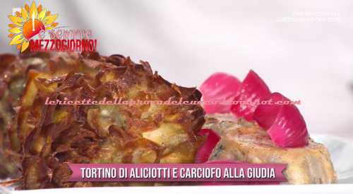 Tortino di aliciotti e carciofo alla giudia ricetta Gian Piero Fava