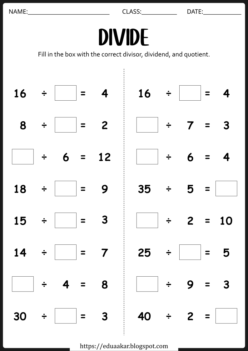 Division Worksheets