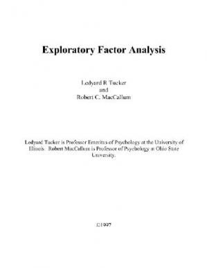  Exploratory factor analysis 