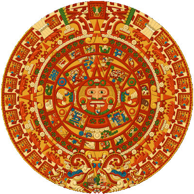 Tonatiuh in the center of the Mayan calendar