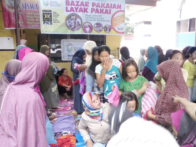 Wow ! Bazar Pakaian Layak Pakai BPKK PKS Medan Johor Diserbu Masyarakat