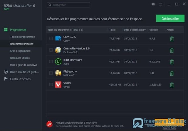 iObit Uninstaller 6 Free : pour désinstaller proprement