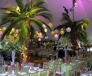 Wedding Decor, lounges decorated in Green